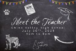 Meet the Teacher July 30th, 2025 Chalkboard Announcement